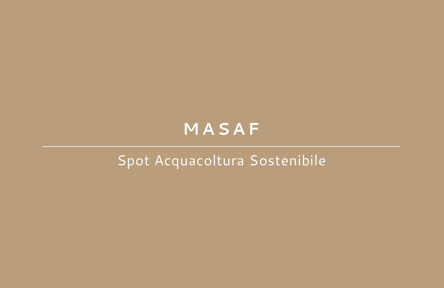 MASAF Spot Acquacoltura sostenibile