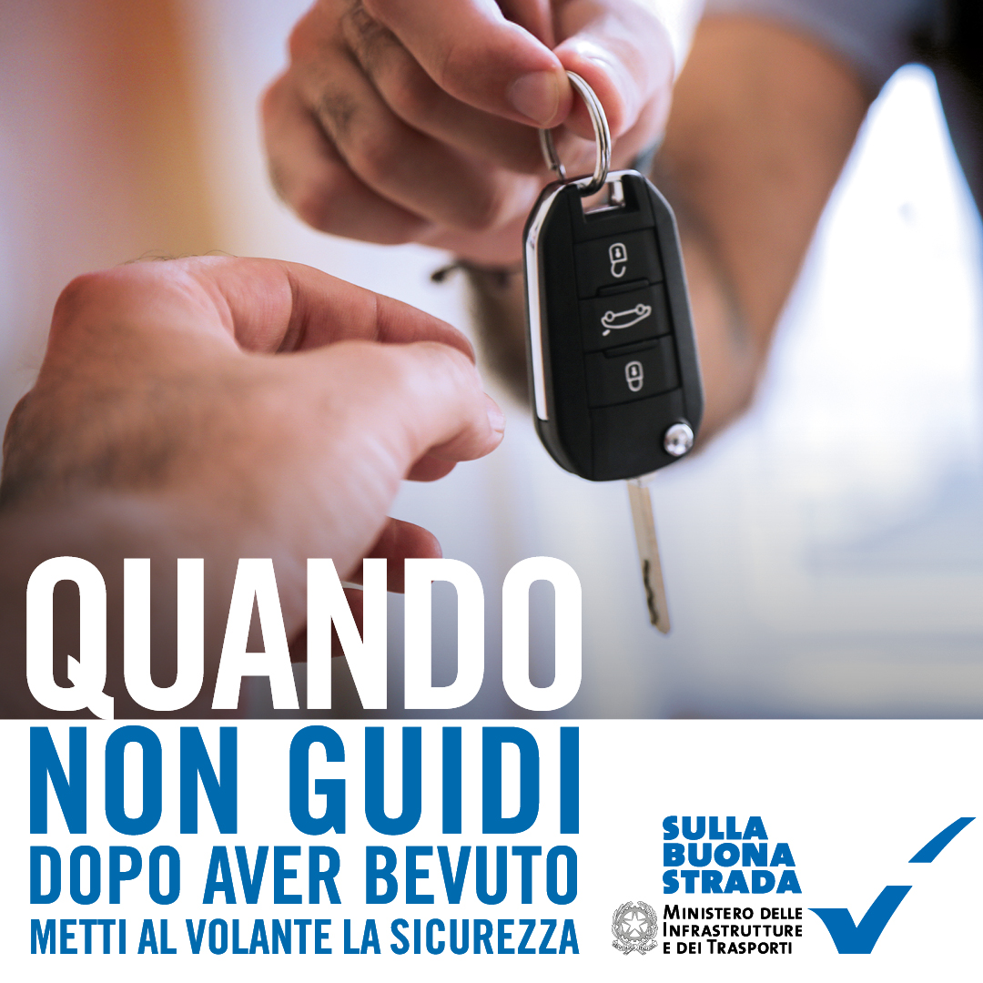 Quando non guidi dopo aver bevuto metti al volante la sicurezza